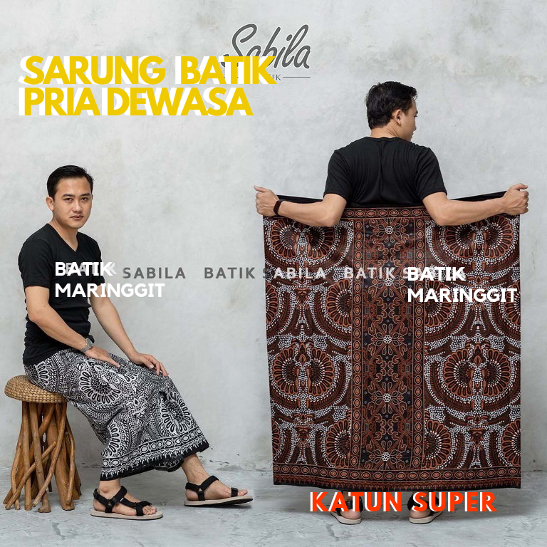 SARUNF BATIK PRIA DEWASA SARUNG BATIK MOTIF MERAK SARUNG BATIK PEKALONGAN SARUNG BATIK SABILA