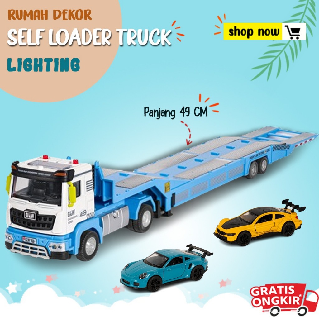 Mainan Anak Self Loader Truck Mainan Mobil Excavator Loader