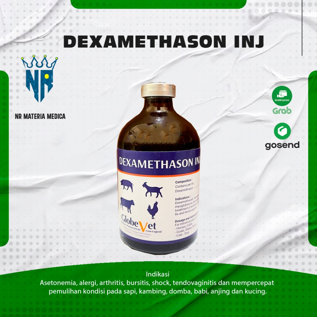 Dexa Globe Vet 100 ml - DEXAMETHASON Asetonemia, alergi, arthritis, bursitis, shock, tendovaginitis 