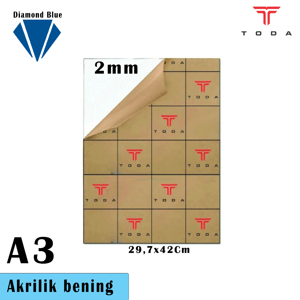 

Akrilik A3 warna bening clear 2mm