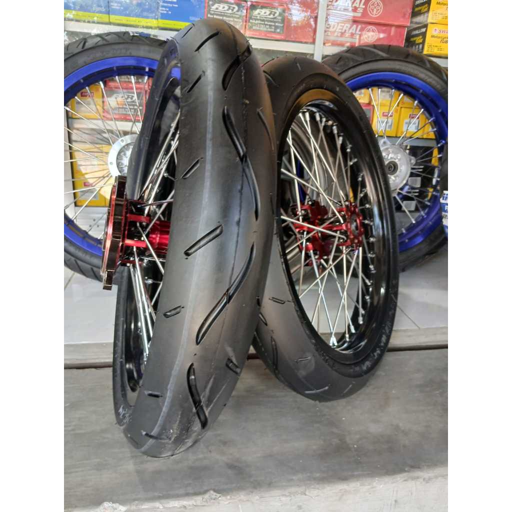 Wheelset Semi Cacing  CRF 185/215 Ban Primax Baru