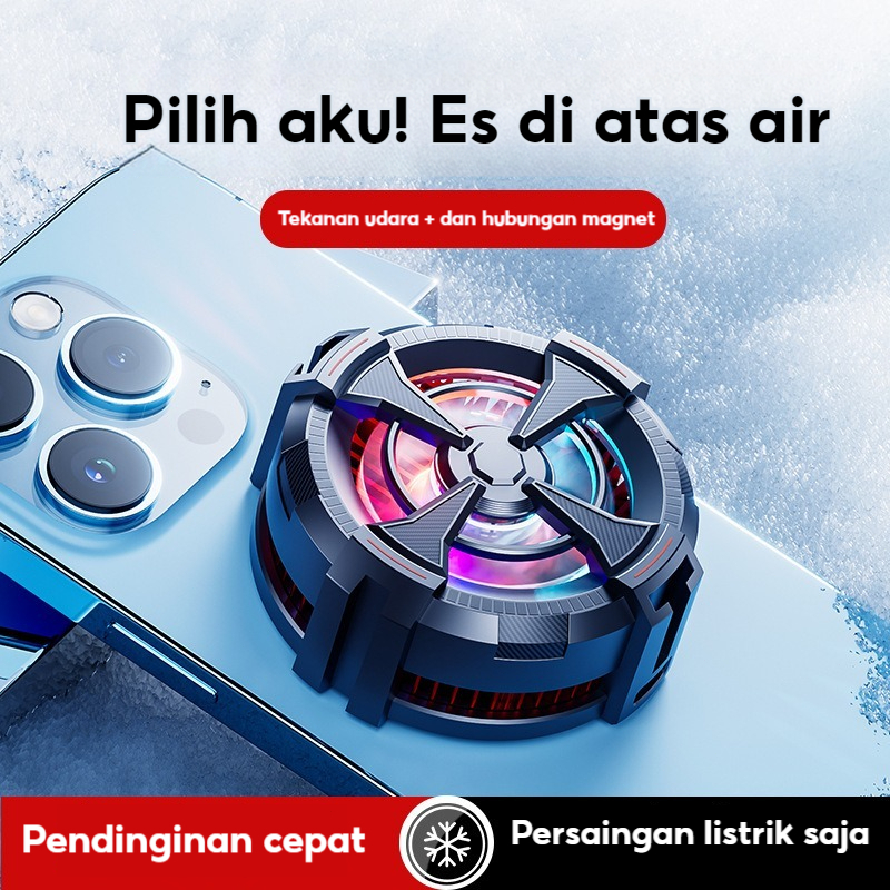 AL12 2 In 1 Magnetic Fan Cooler Radiator Gaming Fan Cooler HP Kipas HP Cocok untuk semua jenis ponse