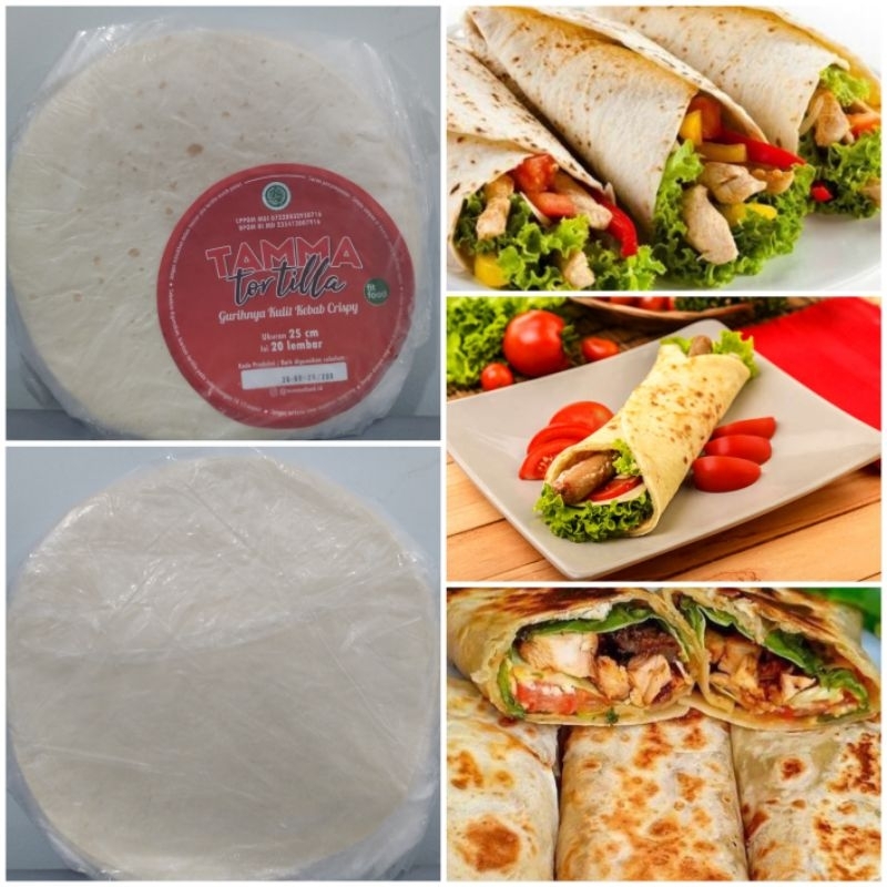 Tamma Tortila Kulit Kebab Diameter 25cm | Isi 20 Lembar