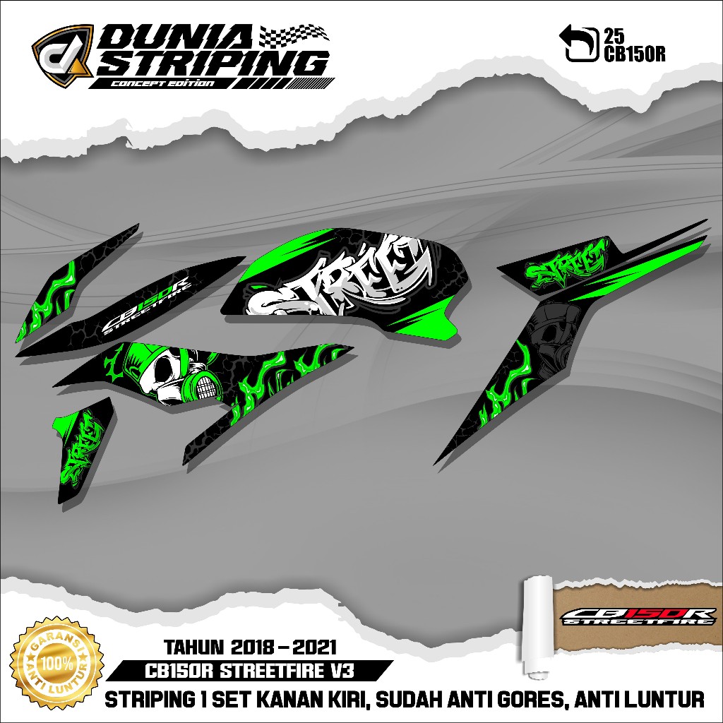 Striping Stiker Lis Variasi CB150R NEW Streetfire 2018/2019/2020