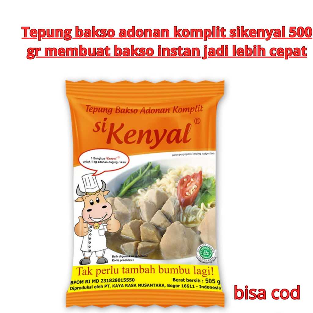 

Tepung bakso adonan komplit sikenyal 500 gr membuat bakso instan jadi lebih cepat