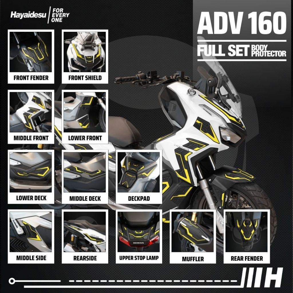 Hayaidesu Honda ADV 160 (2022-2024) Full Set Body Protector Cover