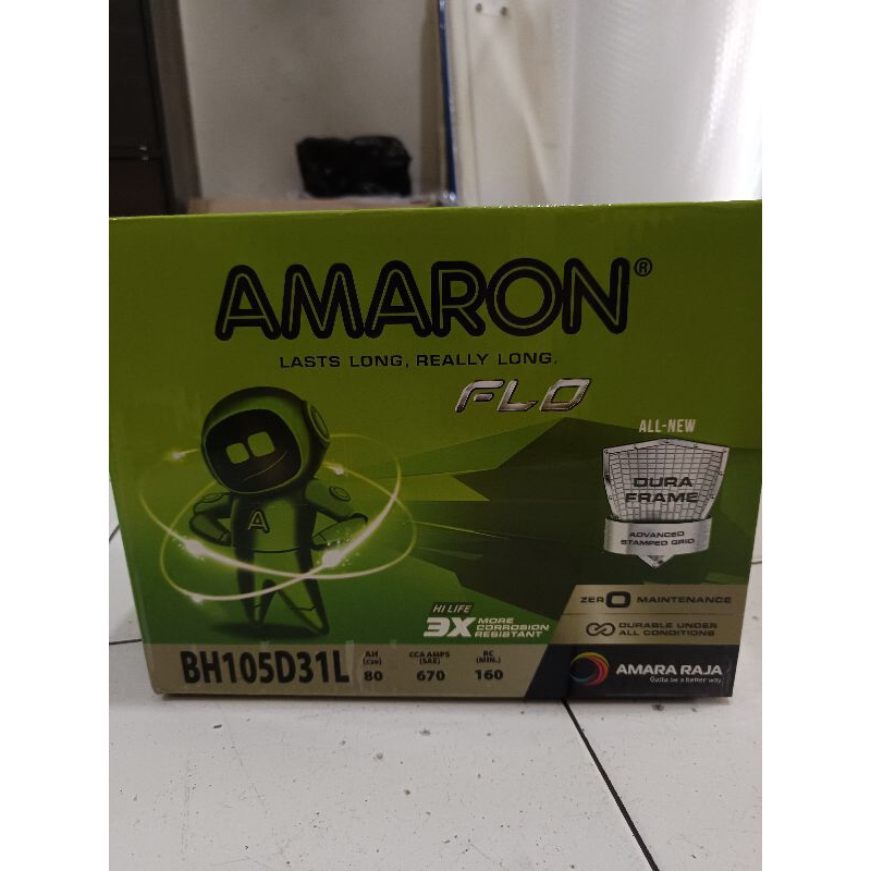 Aki Kering Mobil Amaron Flo / HI Life 105D31L NX120-7L 12V 80Ah Pajero Dakar Diesel Fortuner Diesel