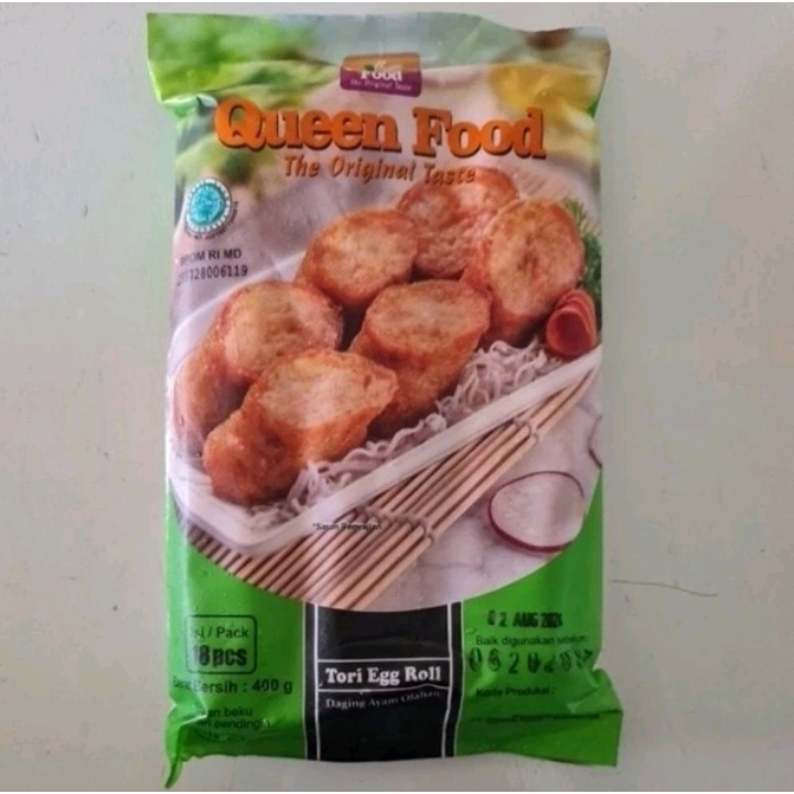 

Queen Food Tori Egg Roll Daging Ayam Olahan 400gr Isi 18pcs