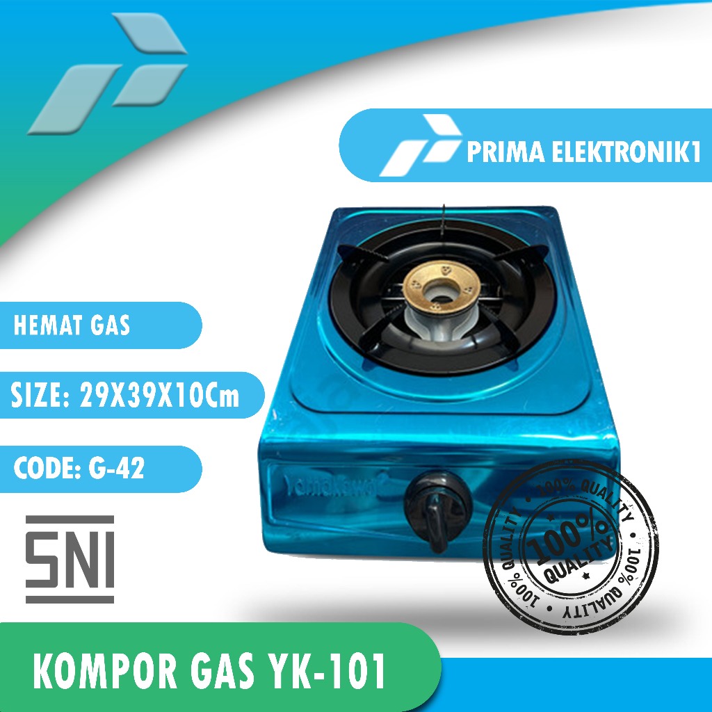 Kompor Gas Yamakawa Premium 1 Tungku | Cocok untuk Dapur Minimalis & Kost | Mudah Dibersihkan [ sela