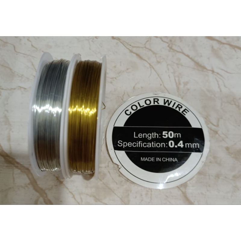 Kawat aksesoris wire beads 0.4 mm
