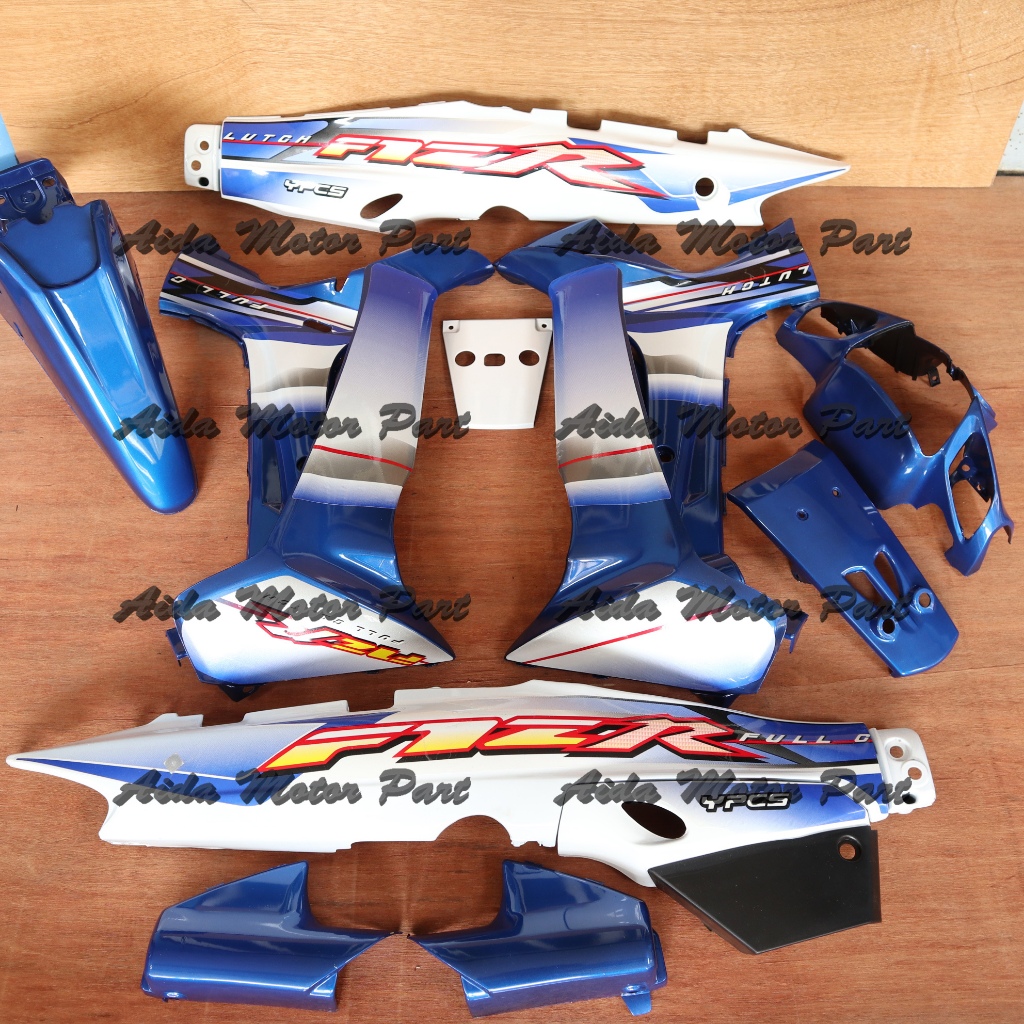 Cover Bodi Full Set Body Fizr Fiz R full clutch biru putih