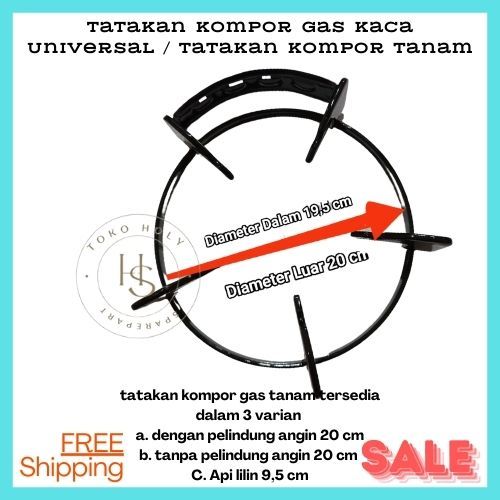 Tatakan Kompor Gas Kaca Universal / Tatakan Kompor Tanam / Tatakan Kompor Kaca modena