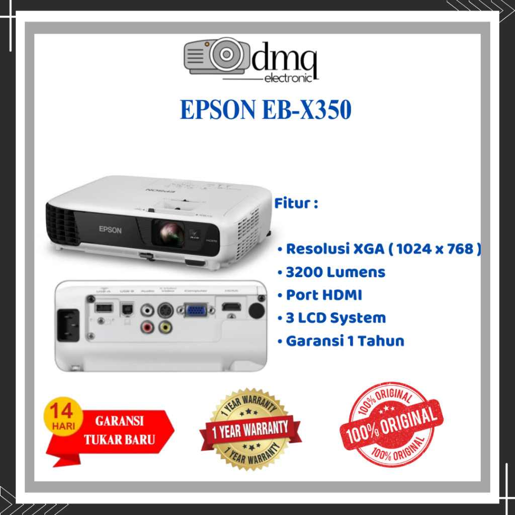 Epson eb x350 / proyektor epson eb x350 XGA 3200 lumen
