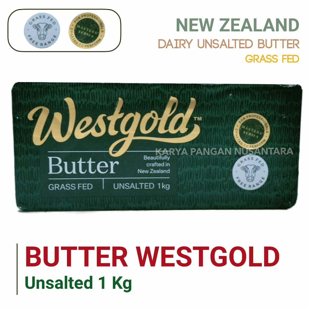 

WESTGOLD UNSALTED GRASS FED NEW ZEALAND BUTTER WESTGOLD FROZEN DAIRY UNSALTED BUTTER