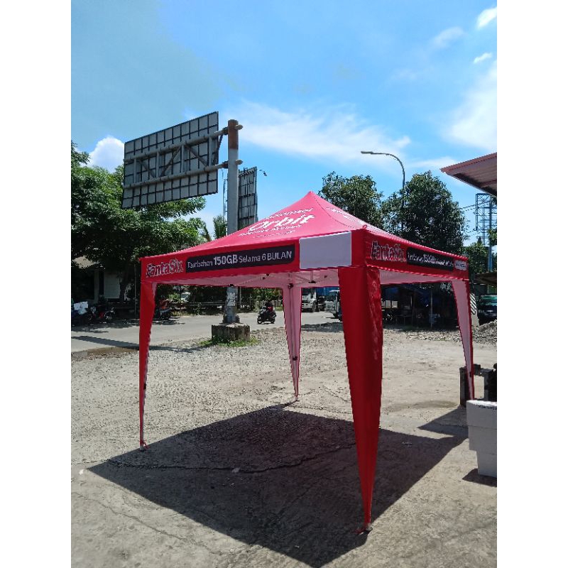 TENDA LIPAT 3X3 PREMIUM FULL BRANDING COSTUM