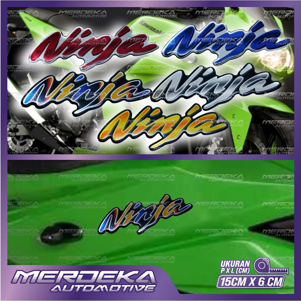 Emblem timbul ninja kawasaki | emblem logo kawasaki ninja | emblem kawasaki ninja