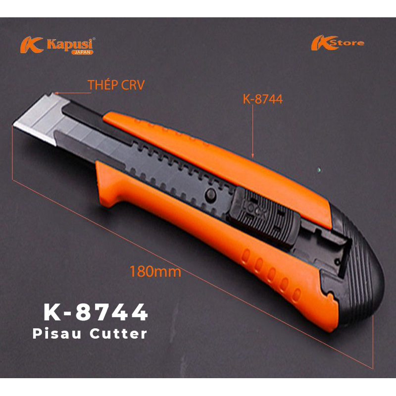 

Cutter tajam pisau hitam K 8744 Kapusi kualitas Jepang