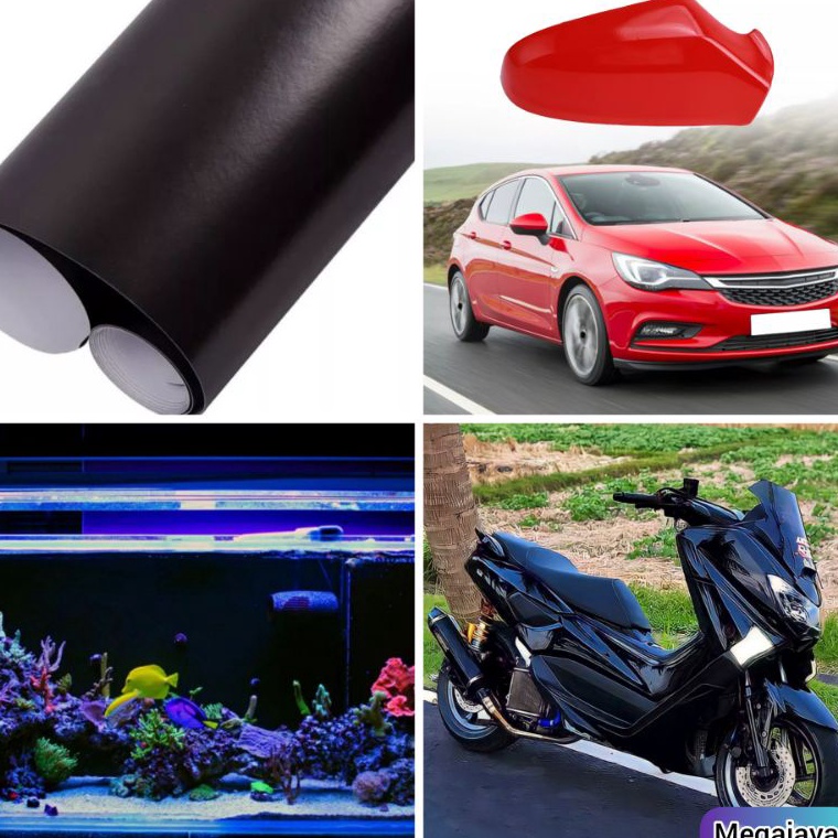 KODE V7V Stiker Motor Mobil Aquarium furniture Bahan Dop  Glosy Lebar122Cm Tebal Lentur Rekat Super 