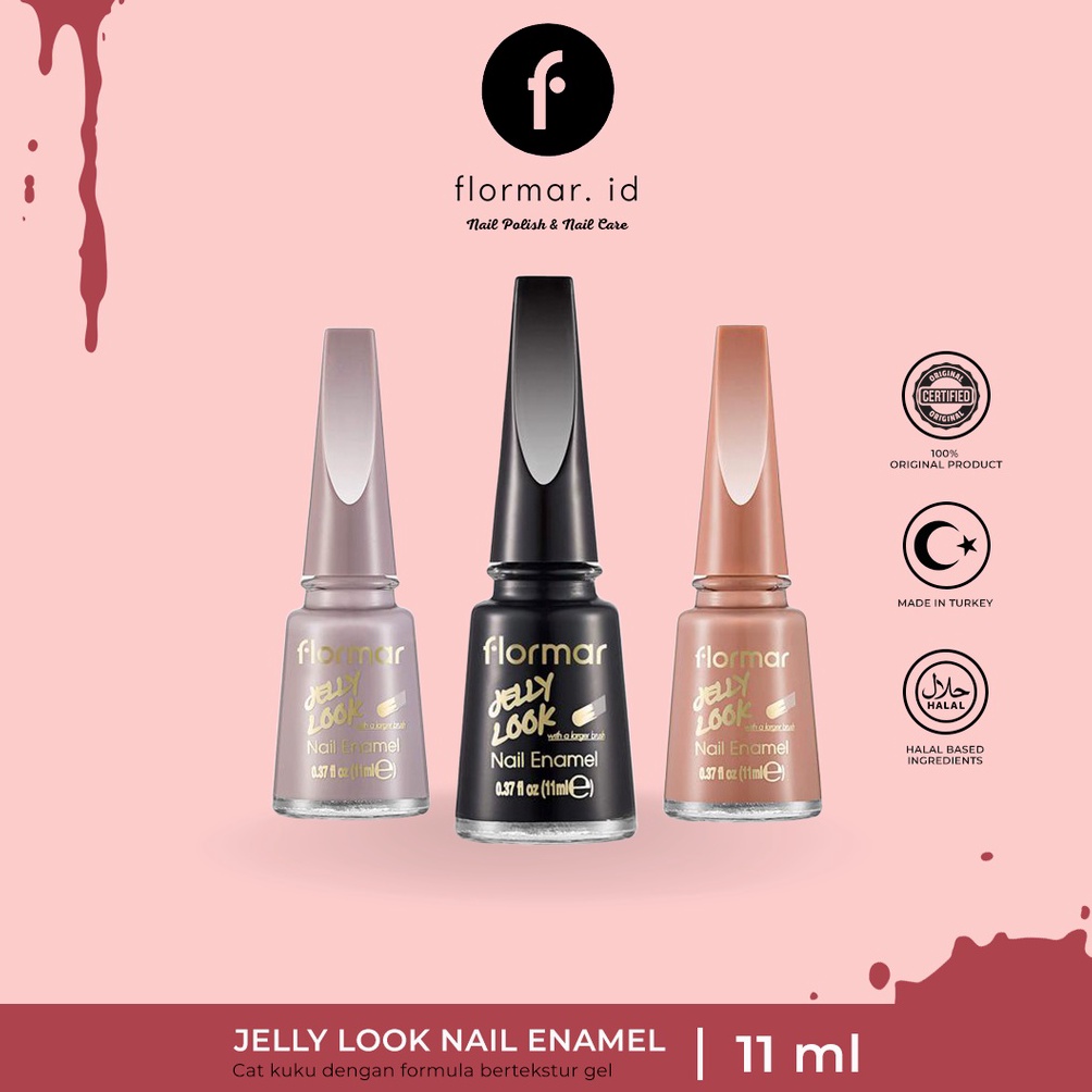 KODE O58Y Kutek Flormar Jelly Look Nail Enamel JL28JL24JL31JL27JL43JL44JL52JL3