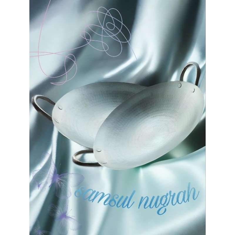 wajan ceper alumunium asli garut diameter 25cm, 30cm, 35cm, 40cm, 45cm, dan 50cm