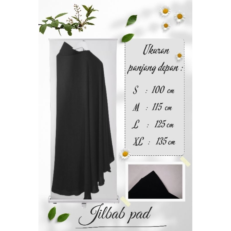 kerudung jet black /khimar/jilbab syar'i
