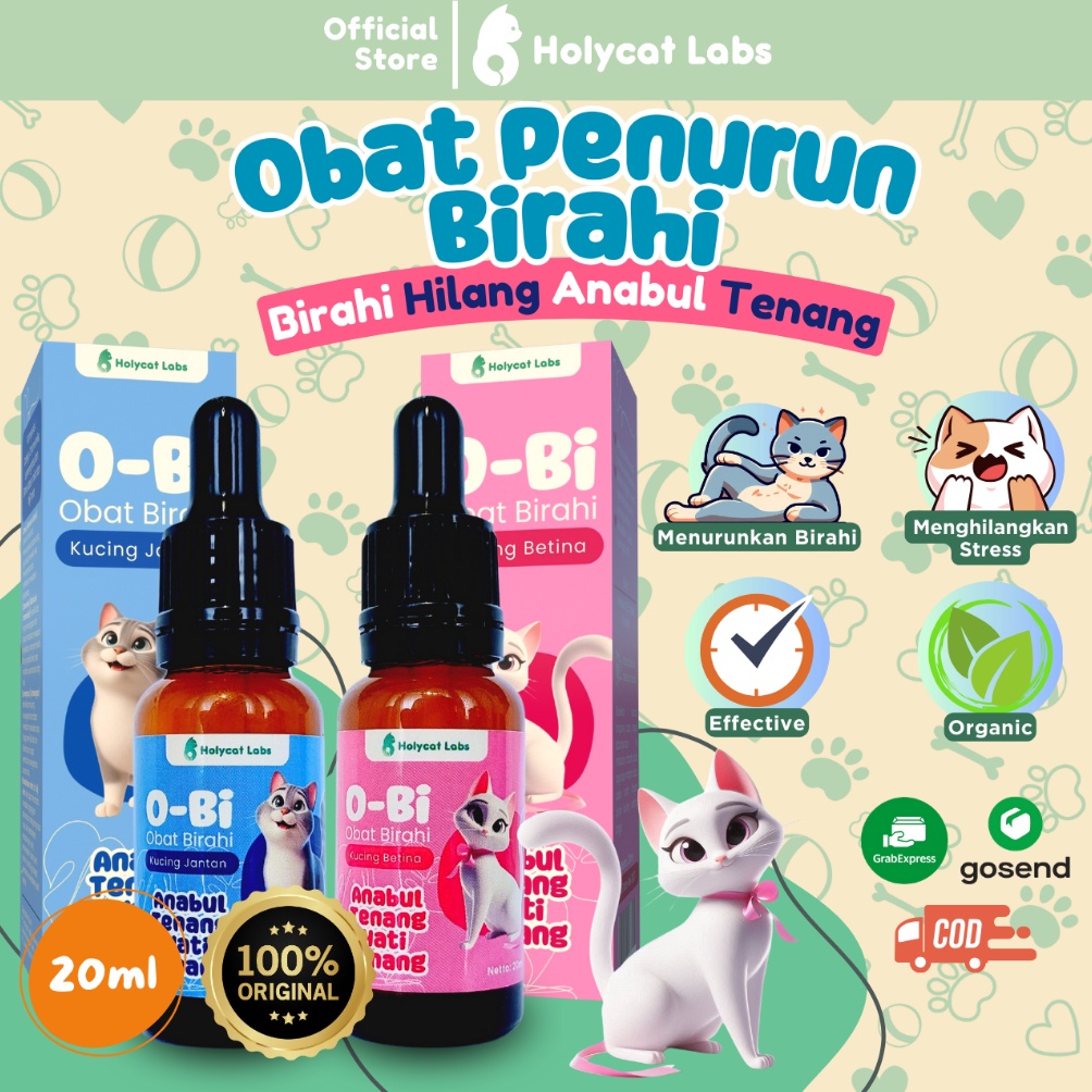 KODE P46J OBI Obat Penurun Birahi Kucing Herbal isi 2ml