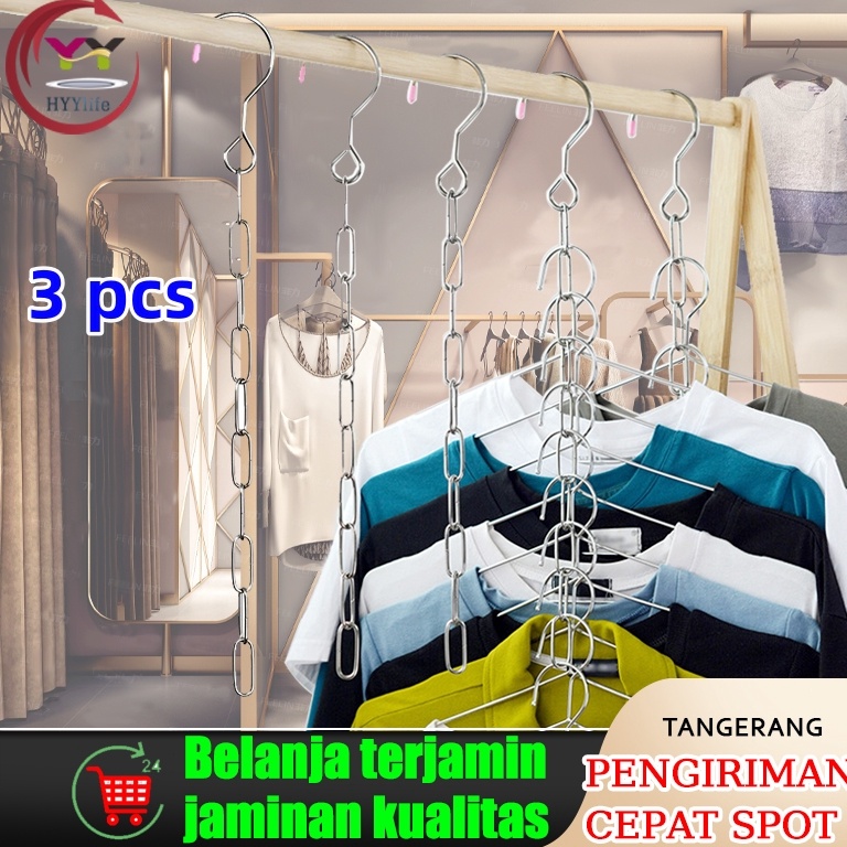 KODE K46U 1 Lubang Rantai Besi Gantungan Baju Rantai Hanger Rantai Gantungan Besi