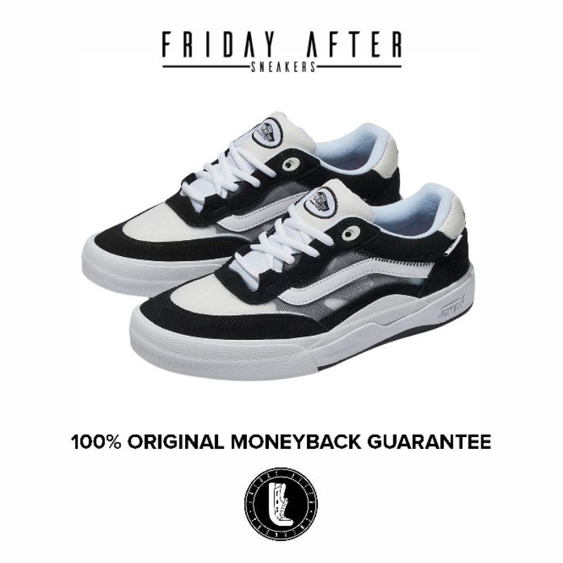 Sepatu Sneakers Pria Vans Skate Pro Wayvee Black True White Original Resmi