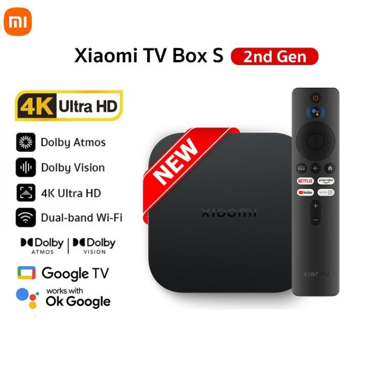 TV Box S 2nd Gen│4K Ultra HD Streaming Media Player Quad-core Cortex A55 BT5.2 Smart TV Box 4K Stick