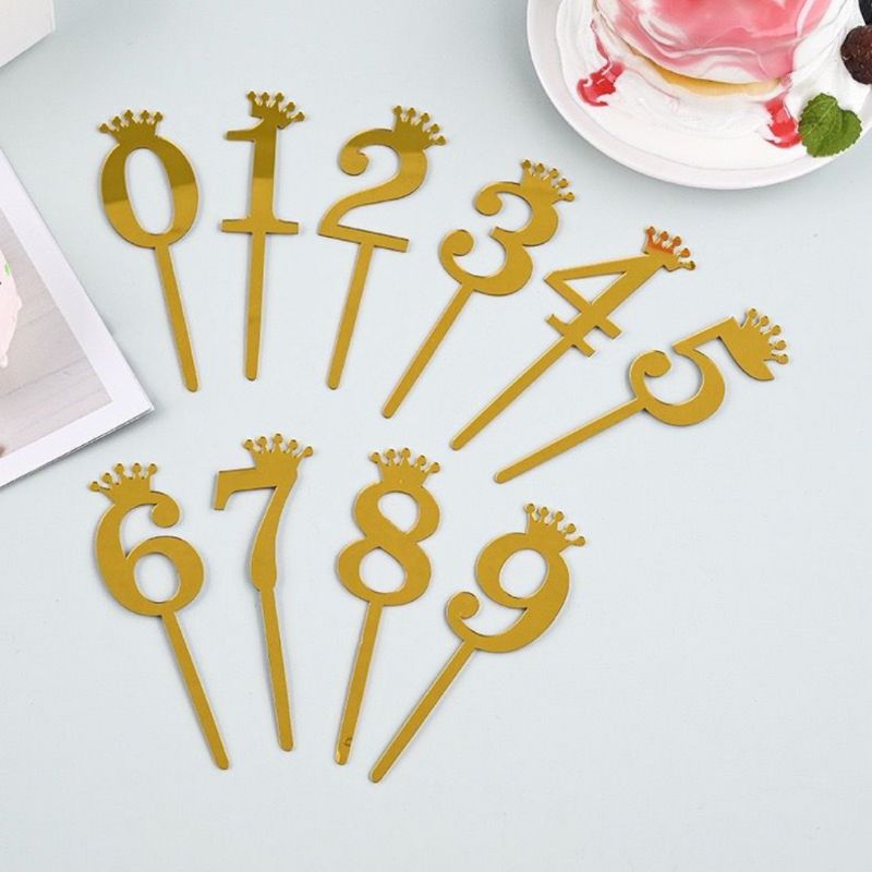 Cake topper angka akrilik mahkota cake topper akrilik angka cake topper angka mahkota number cake to