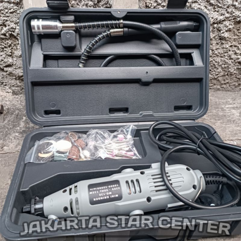 Mesin Portable Die Gerinda Mini Set Tjap Mata 220V 135W Mesin Gerinda Tuner
