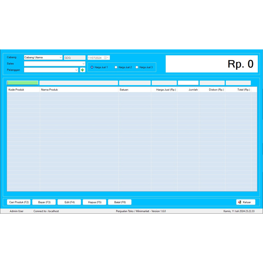 Software Penjualan Kasir Toko Minimarket