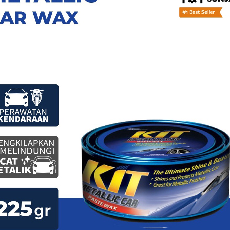 FG2 KIT Car Paste Wax Metallic 225gr Pasta Poles Pengkilap Pelindung Cat Body Mobil Motor Metalik 22