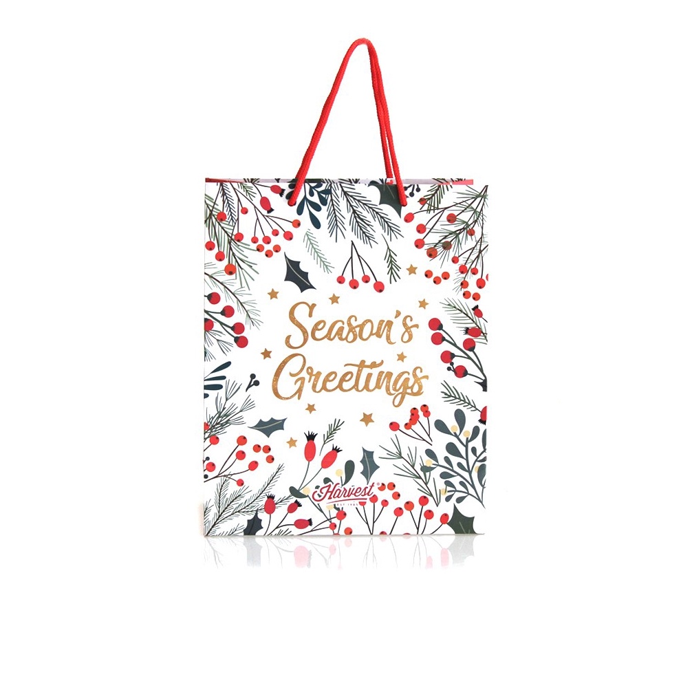 

TERBUKTI Paper Bag Natal Christmas Xmas Carol White