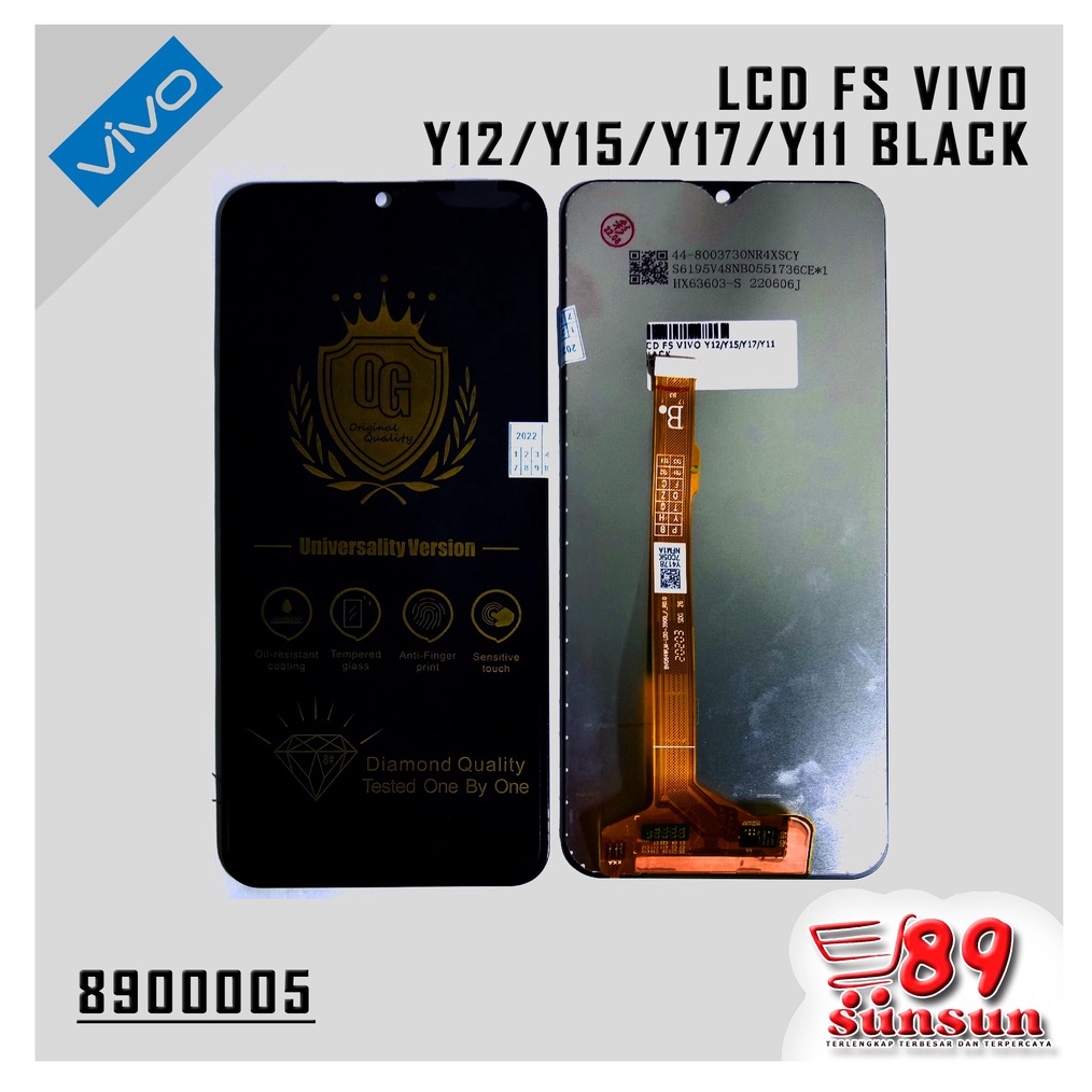 KODE M92F LCD FULLSET VIVO Y12Y15Y17Y12iY11 BLACK