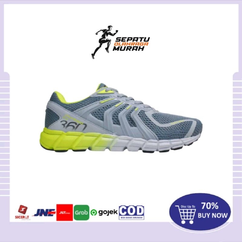 Spotec Gerald Sepatu Olahraga Murah Running Abu Hijau