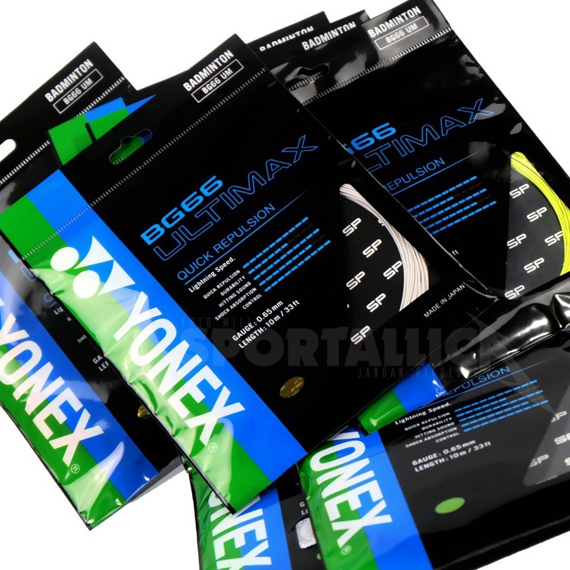 Super Gembira  SENAR YONEX BG 66 ULTIMAX  66UM MADE IN JAPAN ORIGINAL SUNRISE NEW PACKING KODE SP 1 