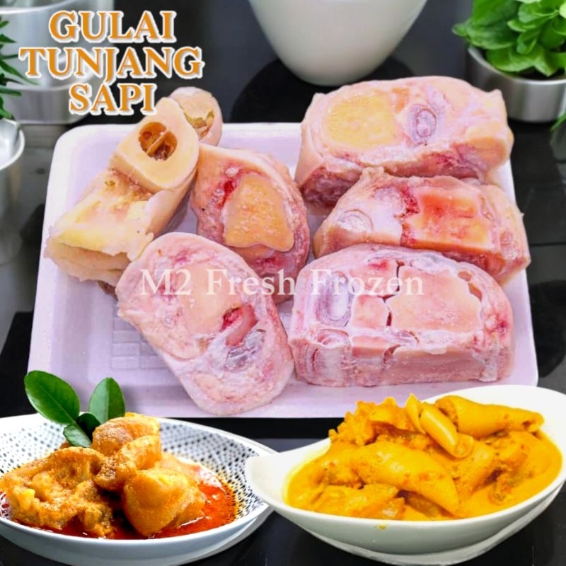 

Tunjang Sapi | Kaki sapi Import Aus berat 1 kg | Isi 5 - 7 buah | potongan Bulat