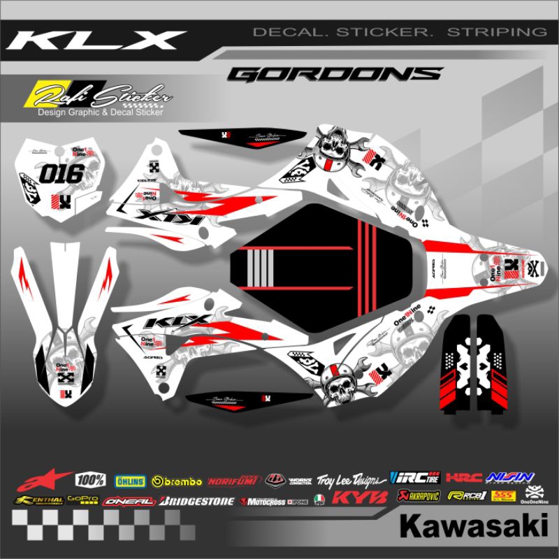 Decal Stiker KLX Gordon Full Body Bisa Desain Suka Suka - Stiker Decal Kawasaki Klx Full Hologram