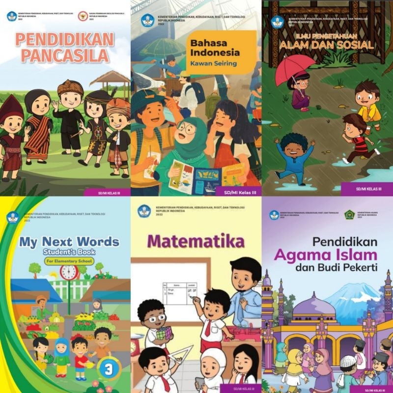 BUKU PAKET KELAS 3 PENDIDIKAN PANCASILA IPAS MATEMATIKA BAHASA INDONESIA BAHASA INGGRIS AGAMA ISLAM 
