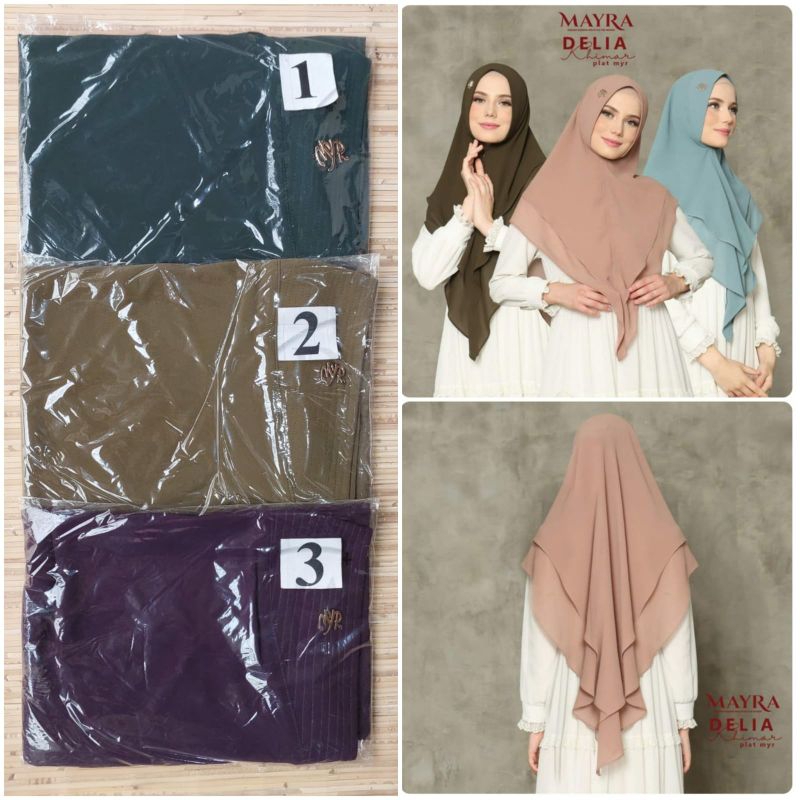 DMC | DELIA khimar / HIJAB SYAR'I dengan PLAT MAYRA