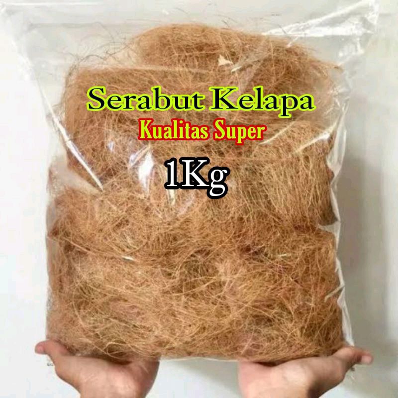 1kg Serabut Kelapa Media Tanam Coco fiber Serat Sabut Kelapa