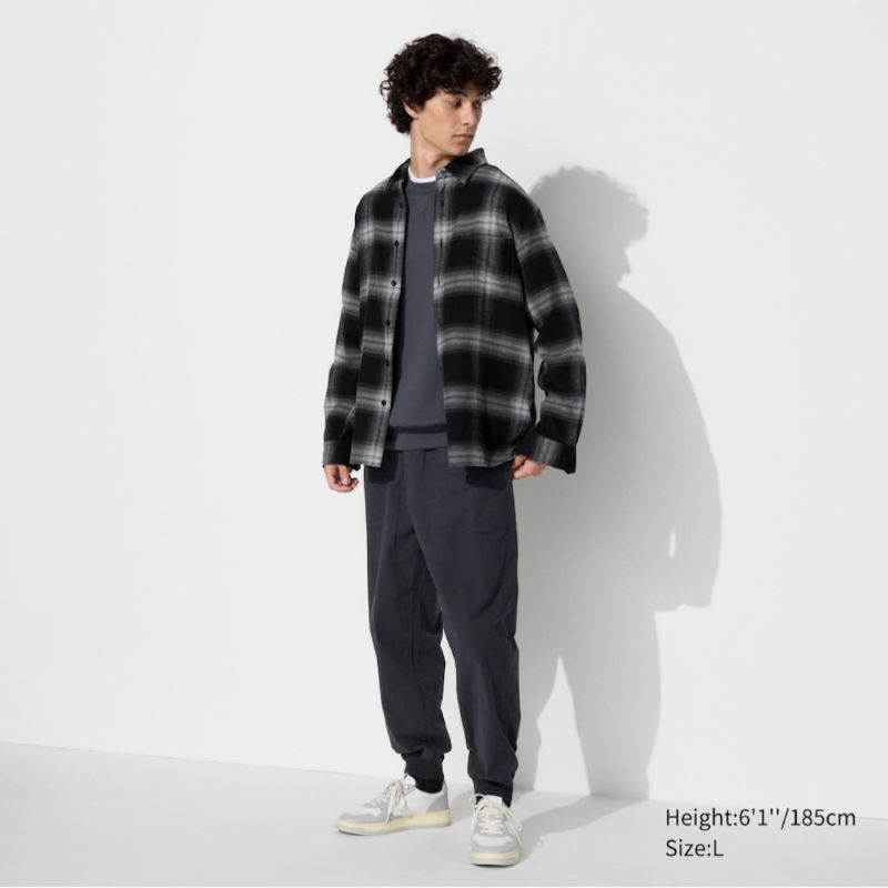 Unisex Cotton Relax Ribbed Jogger Pants Uniqlo Celana Jogger Katun Rib Relaks Uniqlo jastip Uniqlo