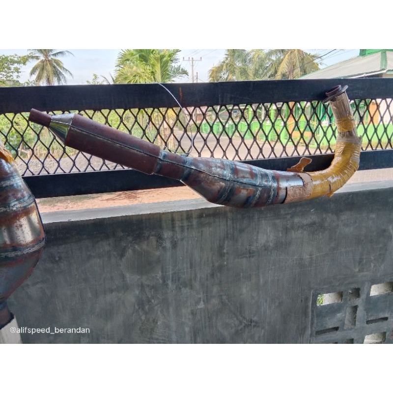 knalpot kolong rxking liaran slenser naik lambung 38
