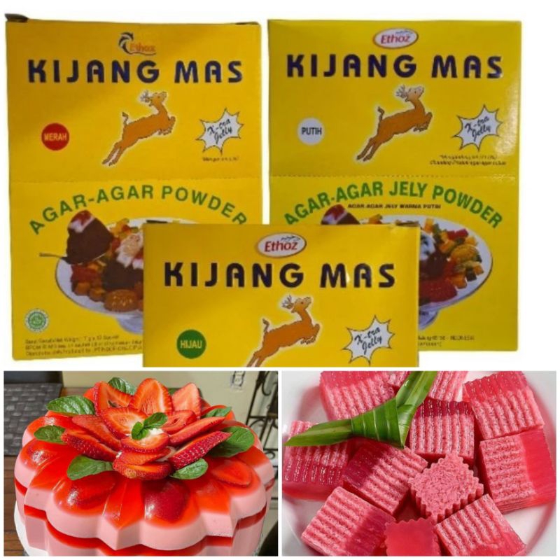 

Serbuk agar-agar powder Kijang Mas bubuk agar Merah