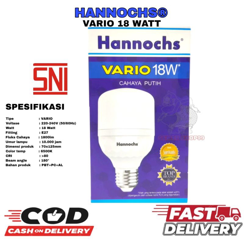 LAMPU LED HANNOCHS VARIO LAMPU HANNOCHS LED VARIO Bohlam Lampu Led Hannochs Vario 18 Watt Cahaya Put