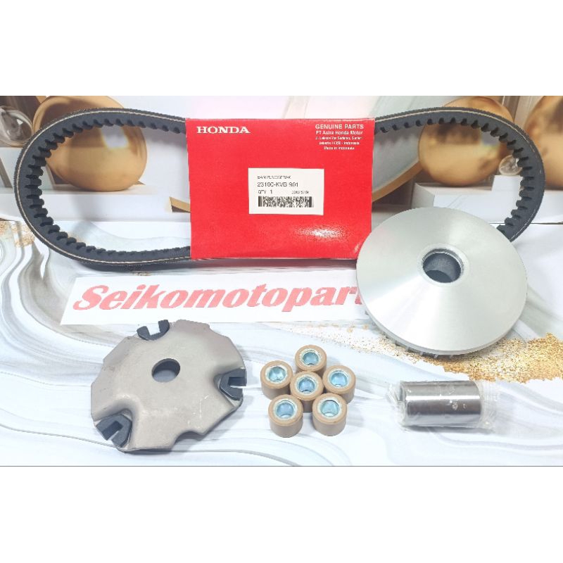 Vanbelt V-Belt + Rumah Roller Assy KVB Motor HONDA VARIO KARBU, VARIO 110 KARBU