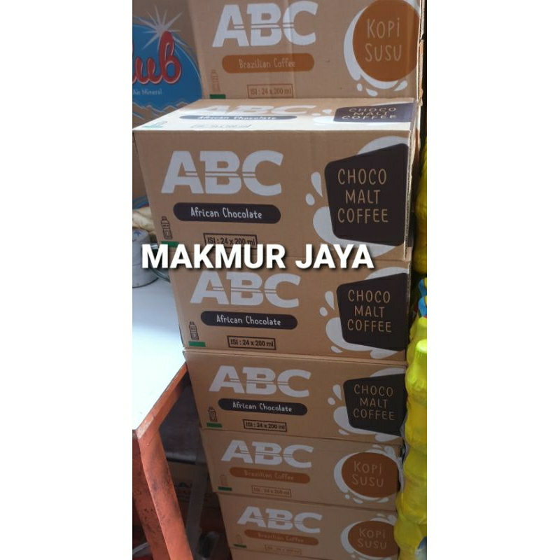 

KOPI SUSU ABC BOTOL 200ml / Choco Malt / Brazilian Coffee ( 1 Dus isi 24 Botol)