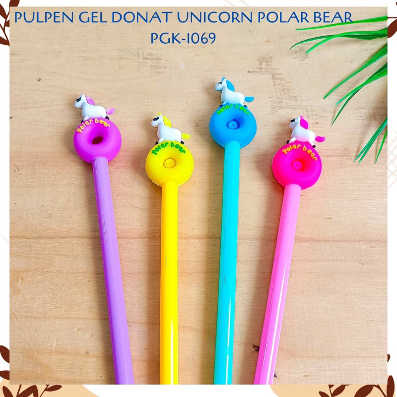 

PULPEN GEL DONAT UNICORN POLAR BEAR PGK-1069 AESTHETIC KOREA COD 1 PCS 4 PCS 8 PCS LUCU IMUT