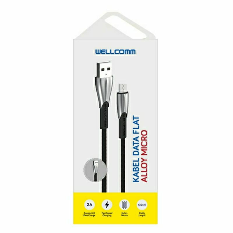 kabel data Flat Alloy micro panjang kabel 1.3M
